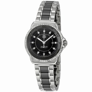 TAG Heuer Formula 1 Quartz Diamond Dial Diamond Bezel Stainless Steel and Ceramic Watch# WAH1312.BA0876 (Women Watch)