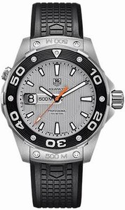 TAG heuer Aquaracer Quartz 500M Date Black Rubber Watch #WAJ1111.FT6015 (Men Watch)