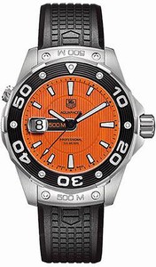 TAG heuer Aquaracer Quartz 500M Date Black Rubber Watch #WAJ1113.FT6015 (Men Watch)