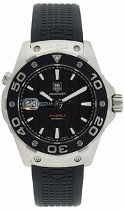 TAG Heuer Aquaracer Automatic 500m Calibre 5 Black Rubber Watch #WAJ2110.FT6015 (Men Watch)