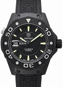 TAG Heuer Aquaracer Automatic Calibre 5 500M Date Black Rubber Watch #WAJ2180.FT6015 (Men Watch)