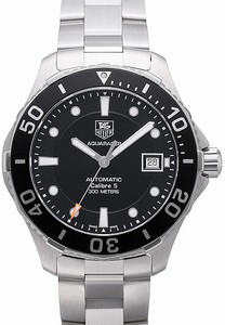 TAG Heuer Aquaracer Automatic Calibre 5 Black Dial Date Stainless Steel Watch #WAN2110.BA0822 (Men Watch)