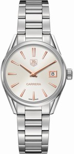TAG Heuer Carrera Quartz Mother of Pearl Dial Date Stainless Steel Watch# WAR1312.BA0773 (Women Watch)