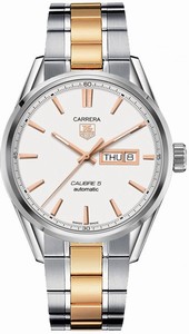 TAG Heuer Silver Dial Stainless-steel-gold Band Watch #WAR201D.BD0789 (Men Watch)
