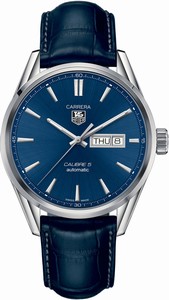 TAG Heuer Automatic Calibre 5 Day Date Blue Leather Watch# WAR201E.FC6292 (Men Watch)