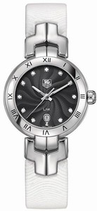 TAG Heuer Link Quartz Black Dial Date Leather Watch #WAT1410.FC6316 (Women Watch)