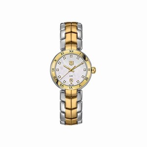 TAG Heuer Quartz White Mother Of Pearl Dial Stainless Steel Case With Gold And Stainless Steel Watch #WAT1453.BB0955 (Women Watch)