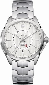 TAG Heuer Link Automatic Calibre 7 GMT Silver Dial Date Stainless Steel Watch #WAT201B.BA0951 (Men Watch)