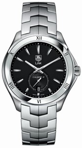 TAG Heuer Self Winding Automatic Polished Bezel With Brushed Steel Black Dial Stainless Steel Band Watch #WAT2112.BA0950 (Men Watch)