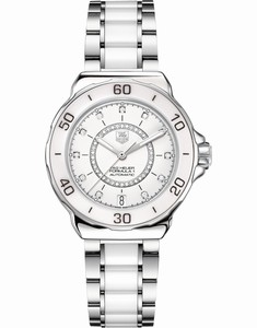 TAG Heuer Formula 1 Automatic Diamonds Dial Date Stainless Steel and Ceramic Watch #WAU2211.BA0861 (Women Watch)