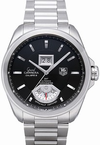 TAG Heuer Grand Carrera Caliber 8 RS Automatic Chronometer GMT Date Stainless Steel Watch #WAV5111.BA0901 (Men Watch)