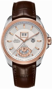 TAG Heuer Grand Carrera Calibre 8 RS Grande Date and GMT Automatic Brown Leather Watch #WAV5152.FC6231 (Men Watch)