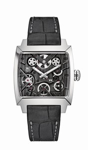 TAG Heuer Automatic Skeletal Dial With Stainless Steel Case And Aligator Leather Strap Watch #WAW2080.FC6288 (Men Watch)