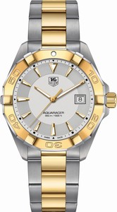 TAG Heuer Aquaracer Quartz Date Stainless Steel and Yellow Gold Plated Watch# WAY1120.BB0930 (Men Watch)