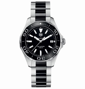 TAG Heuer Aquaracer Quartz Date Stainless Steel and Ceramic Watch# WAY131A.BA0913 (Women Watch)