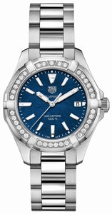 TAG Heuer Aquaracer Quartz Blue Mother of Pearl Dial Date Stainless Steel Watch# WAY131N.BA0748 (Women Watch)