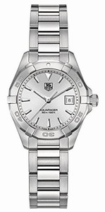 TAG Heuer Aquaracer Quartz Silver Dial Date Stainless Steel Watch #WAY1411.BA0920 (Women Watch)