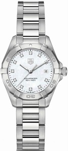 TAG Heuer Aquaracer Quartz 11 Diamonds Dial Date Stainless Steel Watch #WAY1413.BA0920 (Women Watch)