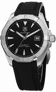 TAG Heuer Aquaracer Automatic Calibre 5 Analog Date Black Rubber Watch# WAY2110.FT8021 (Women Watch)