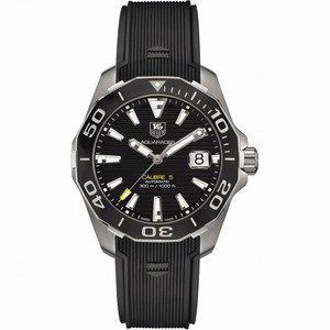 TAG Heuer Aquaracer Automatic Date Black Rubber Watch# WAY211A.FT6068 (Men Watch)