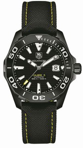 TAG Heuer Aquaracer Automatic Calibre 5 Date Black Textile Watch# WAY218A.FC6362 (Men Watch)