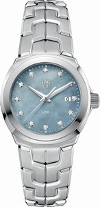 TAG Heuer blue-mother-of-pearl-diamond Dial Stainless steel Band Watch # WBC1313.BA0600 (Men Watch)
