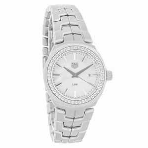 TAG Heuer Mother Of Pearl Dial Fixed Diamond-set Band Watch #WBC1314.BA0600 (Men Watch)
