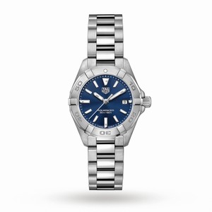 TAG Heuer Aquaracer Quartz Blue Dial Date Stainless Steel Watch# WBD1412.BA0741 (Women Watch)