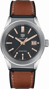TAG Heuer Carrera Quartz Analog Date Brown Leather Watch# WBG1311.FT6116 (Women Watch)