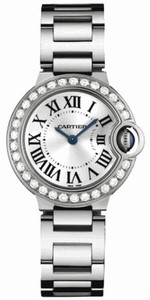 Cartier Calibre 057 Quartz Polished 18k White Gold Silver Opaline With Roman Numerals Dial Polished 18k White Gold Band Watch #WE9003Z3 (Women Watch)