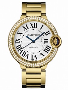 Cartier Calibre 049 Automatic Polished 18k Yellow Gold Silver Opaline With Roman Numerals Dial Polished 18k Yellow Gold Band Watch #WE9007Z3 (Men Watch)
