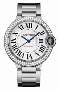 Cartier Calibre 049 Automatic Polished 18k White Gold Silver Opaline With Roman Numerals Dial Polished 18k White Gold Band Watch #WE9009Z3 (Men Watch)