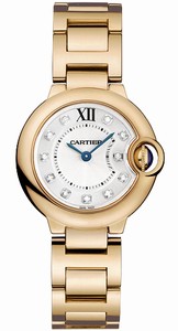 Cartier Quartz 18kt Rose Gold Silver Dial 18kt Rose Gold Polished Band Watch #WE902025 (Women Watch)