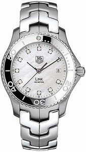 TAG Heuer Link Quartz Mother of Pearl Diamond Dial Date Stainless Steel Watch # WJ1114.BA0575 (Men Watch)