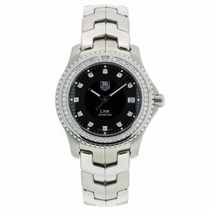TAG Heuer Quartz Brushed Stainless Steel Black With 11 Diamonds Dial Alternating Brushed And Polished Stainless Steel Band Watch #WJ1117.BA0575 (Men Watch)