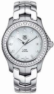 TAG Heuer Quartz White Mother Of Pearl Dial Stainless Steel Case With Diamonds Watch #WJ111B.BA0575 (Men Watch)