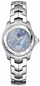 TAG Heuer Link Quartz Blue Mother of Pearl Diamond Dial Stainless Steel Watch # WJ1317.BA0573 (Women Watch)
