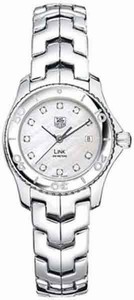TAG Heuer Link Quartz Mother of Pearl Diamond Dial Stainless Steel Watch # WJ1319.BA0572 (Women Watch)