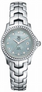 TAG Heuer Quartz Light Blue Mother Of Pear Dial Stainless Steel Case With Diamonds Watch #WJ111B.BA0575 (Women Watch)