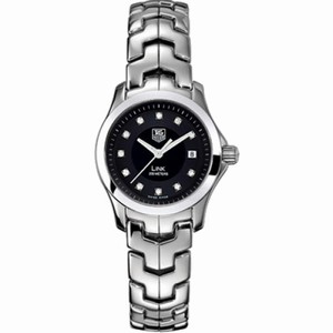 TAG Heuer Link Quartz Black Diamond Dial Stainless Steel Watch #WJ111B.BA0575 (Women Watch)