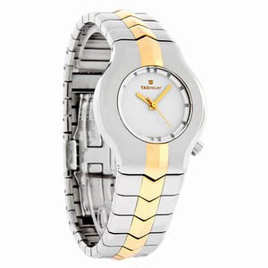TAG Heuer Quartz White Dial Stainless Steel Case With Gold And Stainless Steel Bracelet Watch #WP1350.BD0752 (Women Watch)