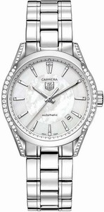 TAG Heuer Carrera Automatic Diamond Dial Diamond Bezel Stainless Steel Watch #WV2212.BA0798 (Women Watch)