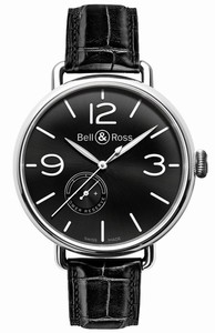 Bell & Ross Automatic Black Dial Black Crocodile Leather Band Watch #WW1-97-Reserve-de-Marche (Men Watch)